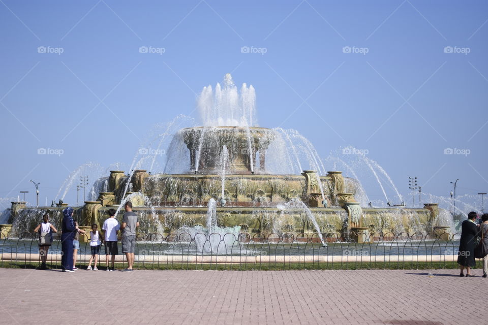 Buckingham Fountain in Grant Park Chicago Illinois