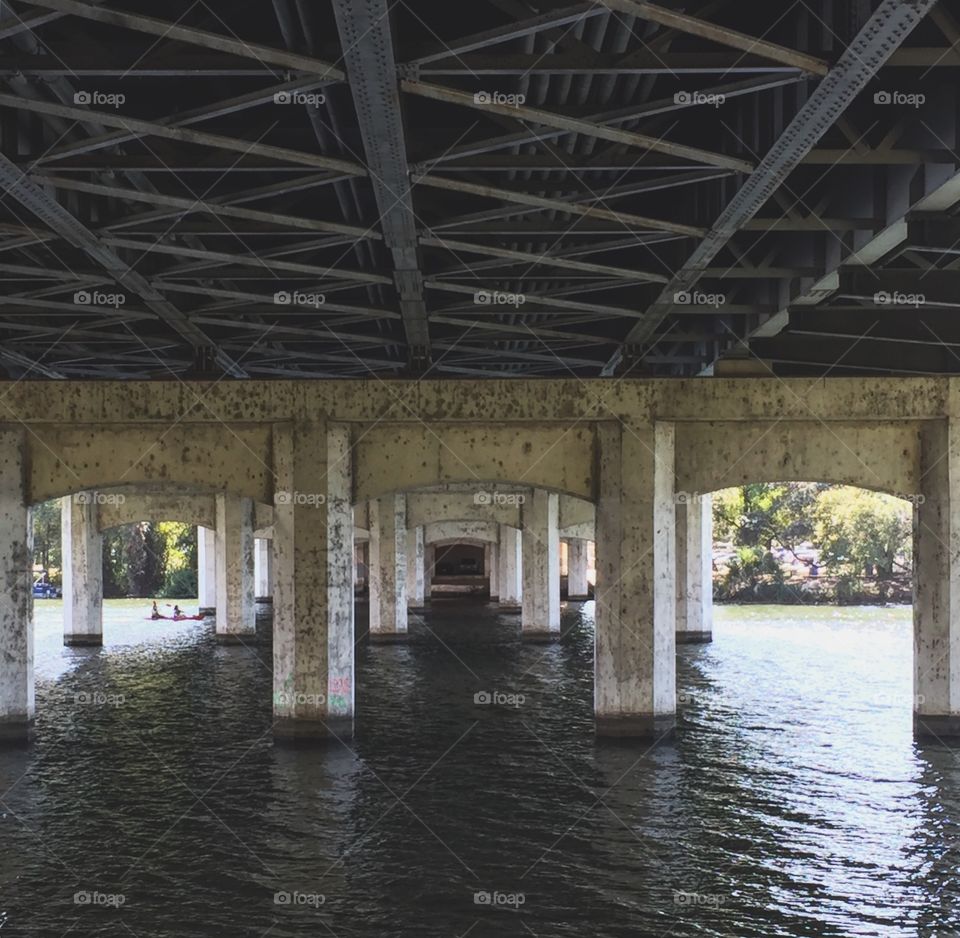 Under the bridge in Austin 