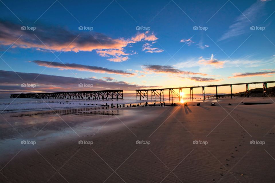Steetley pier Hartlepool at sunrise