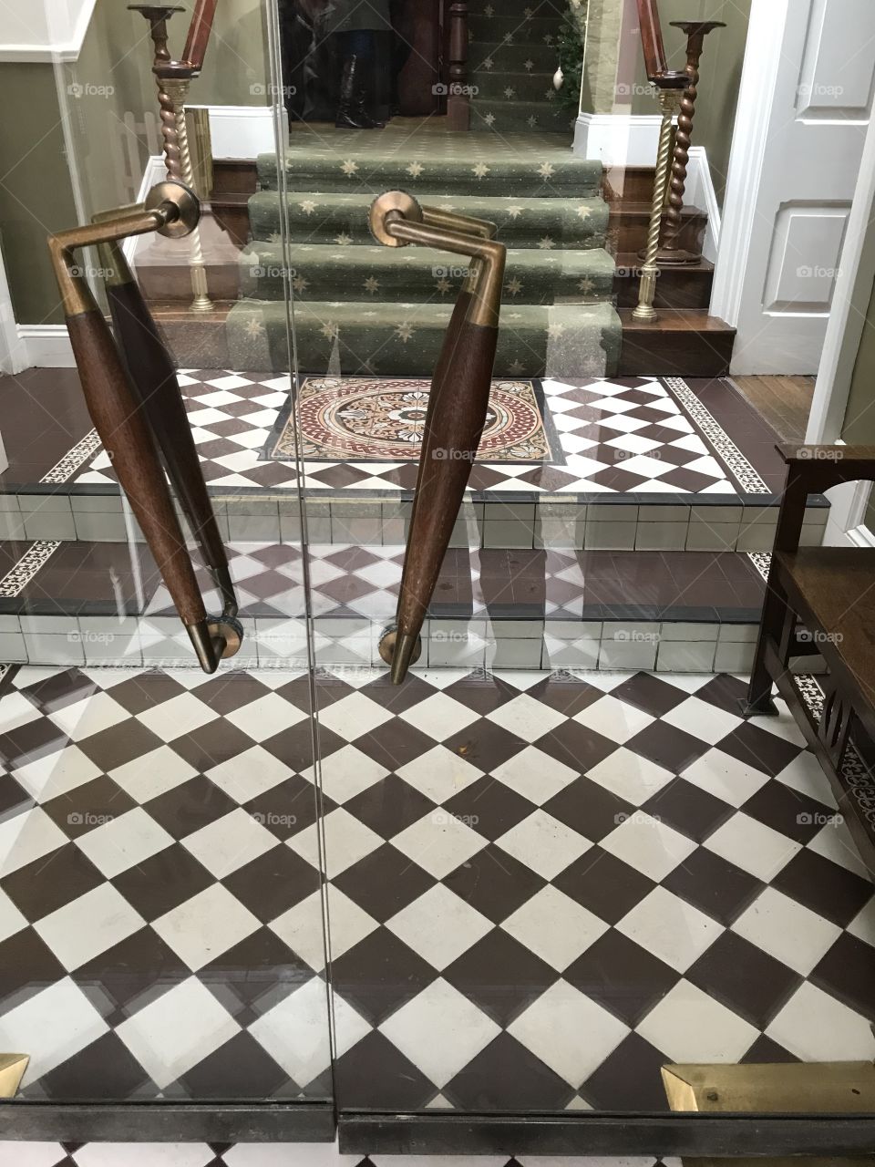 Glamorous Exmoor hotel entrance with some steps.