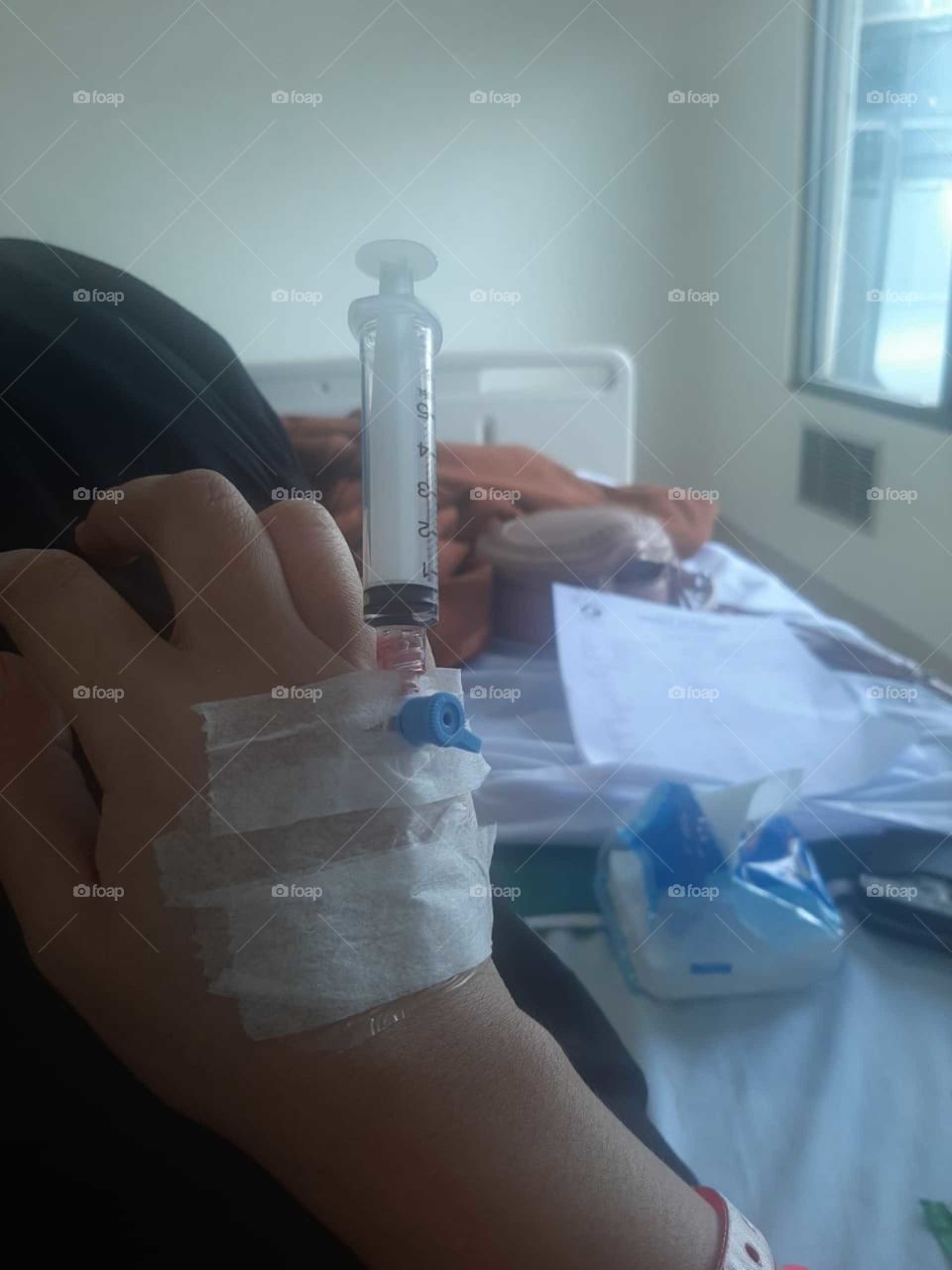 injected in hospital