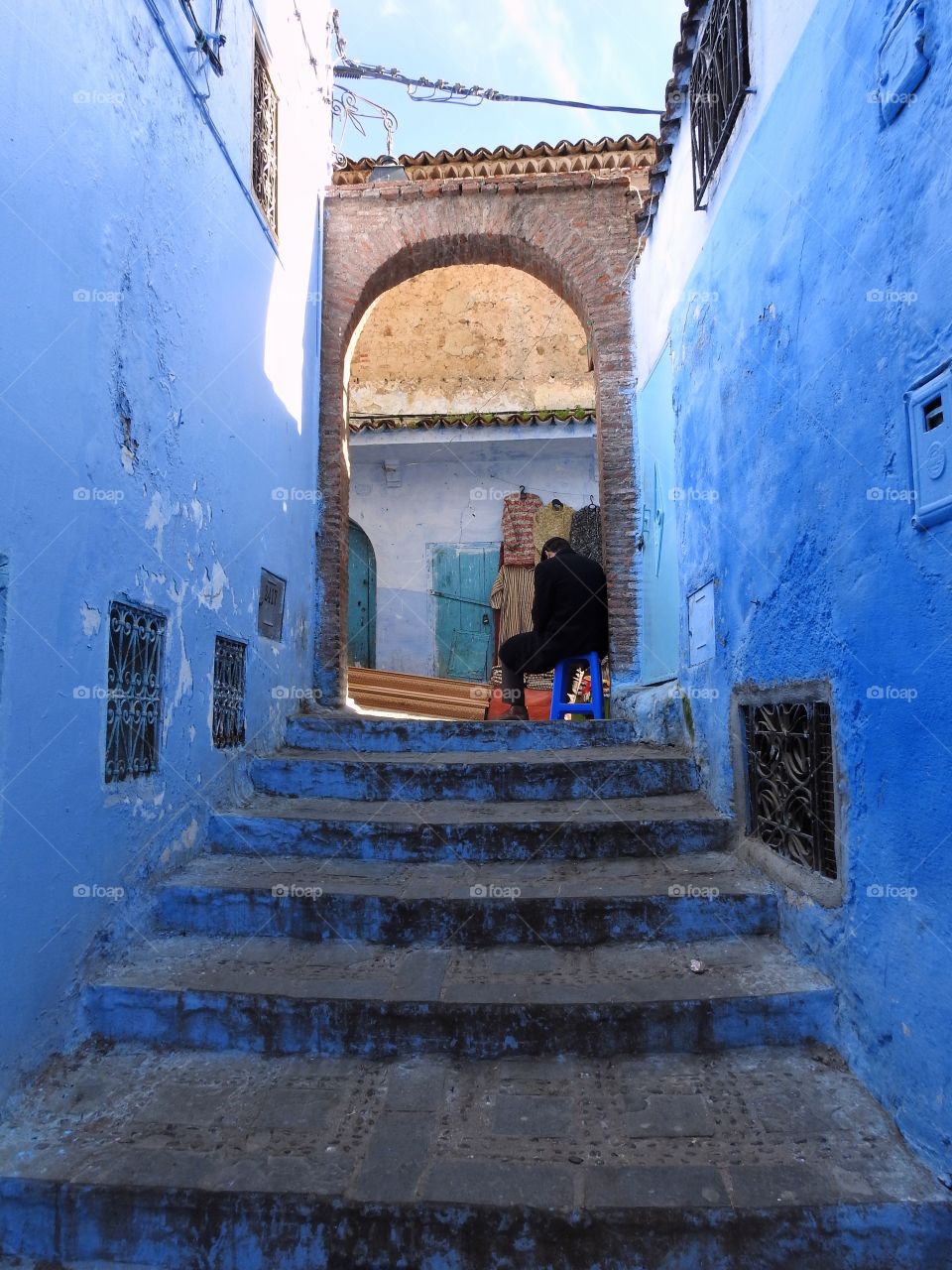 Hanging out in the blue city of Chefchauen Morocco