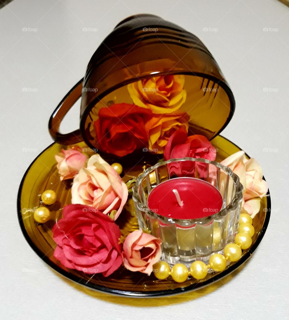rose  decoration candle