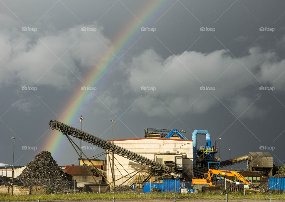 Rainbow over the trash