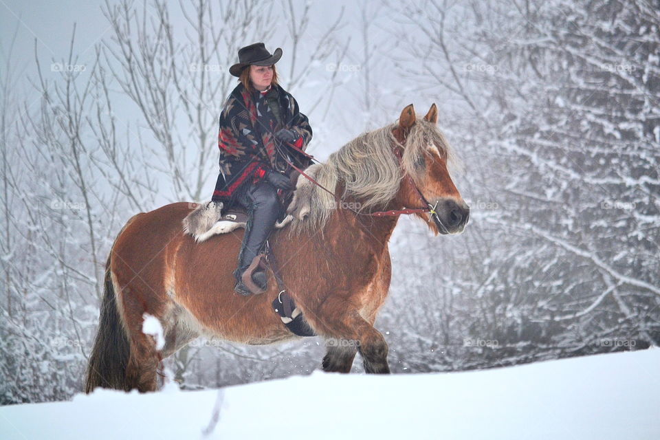 Cowgirl riding