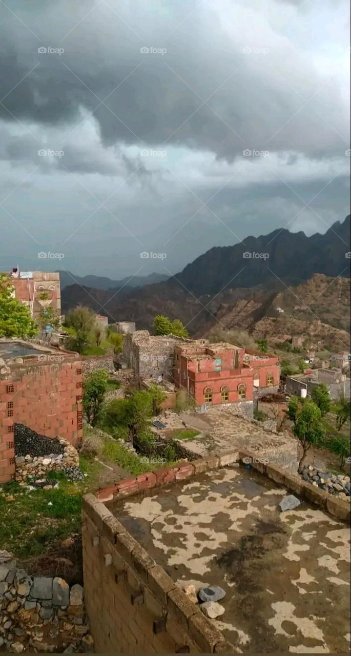 A very beautiful picture, and there is no better picture than it. There is no better picture of green herbs and colorful, red and white roses than it. Glory be to God, the natural and picturesque view, and there is no more