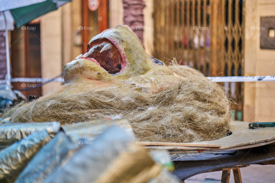 Ready for Fiestas de Gracia. Streets Decoration