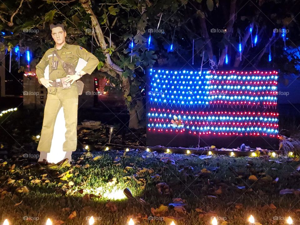 Patriotic Elvis Presley decoration