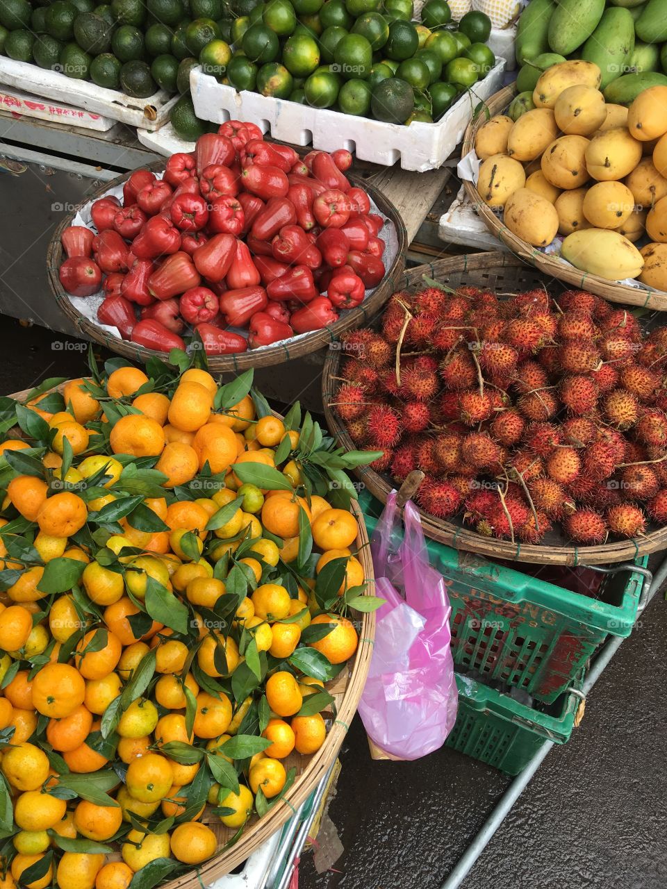 Variety of fruits at market