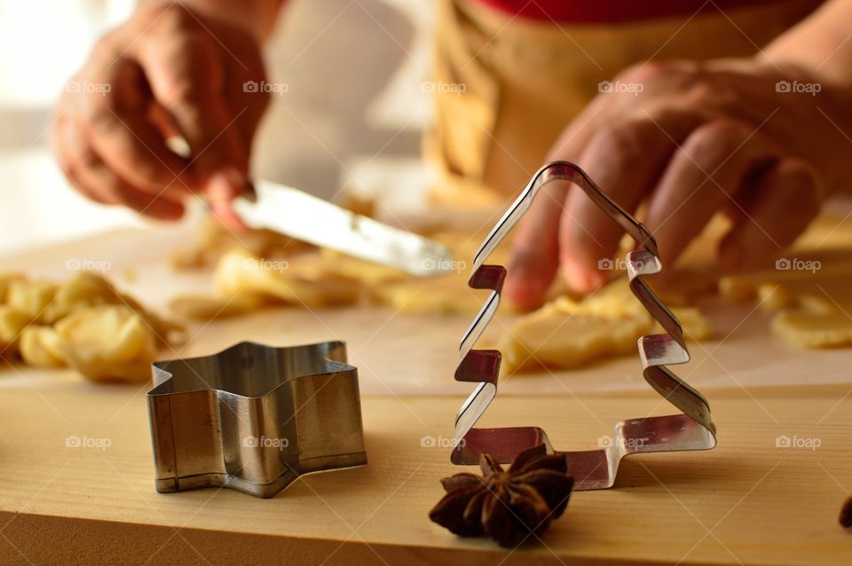 Christmas cookies preparation