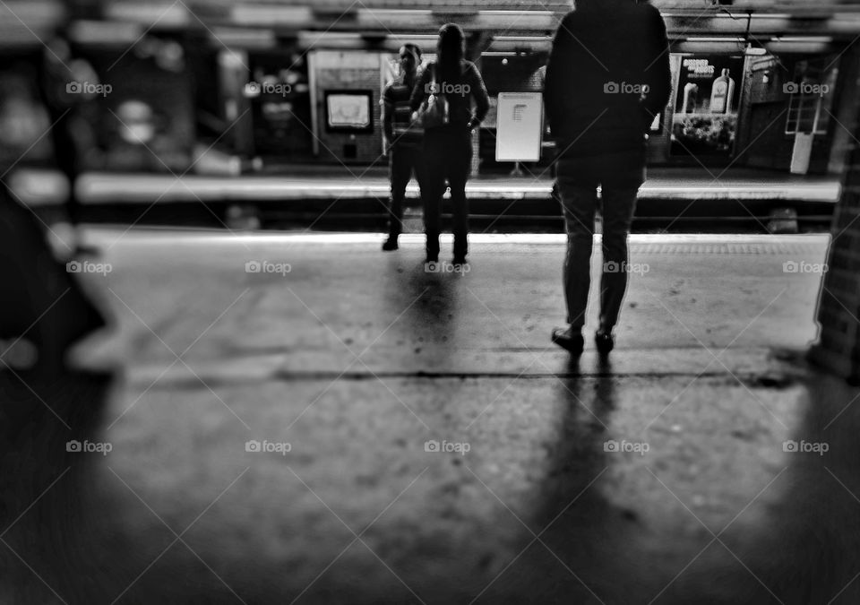 waiting for the train