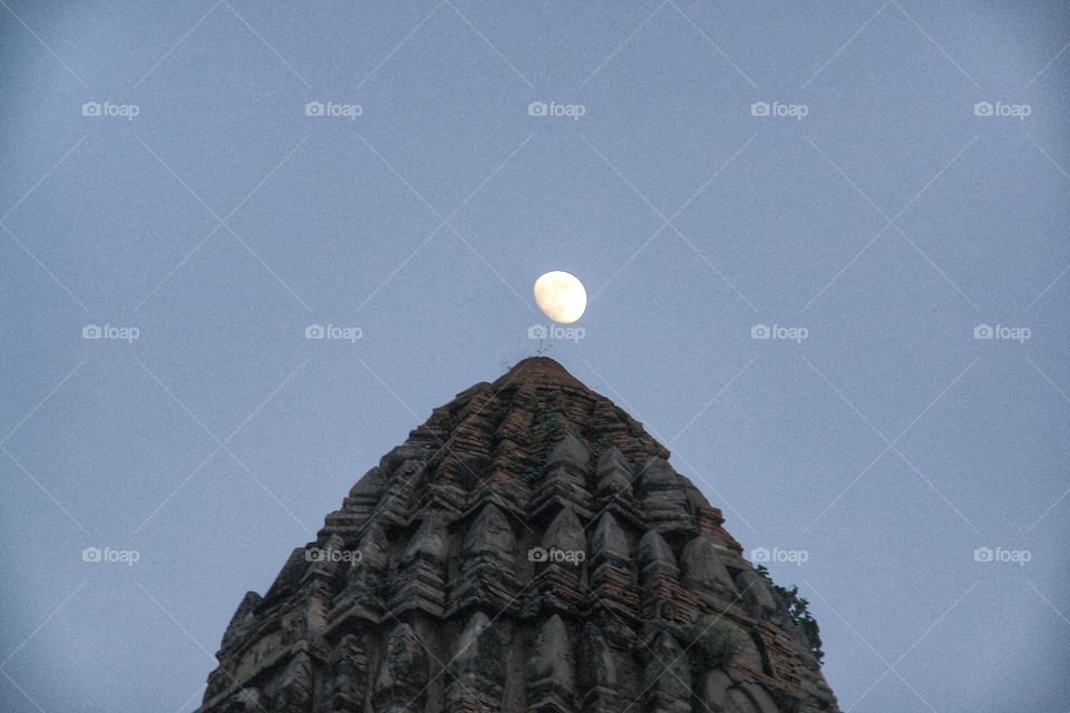 Moonrise over Temple 