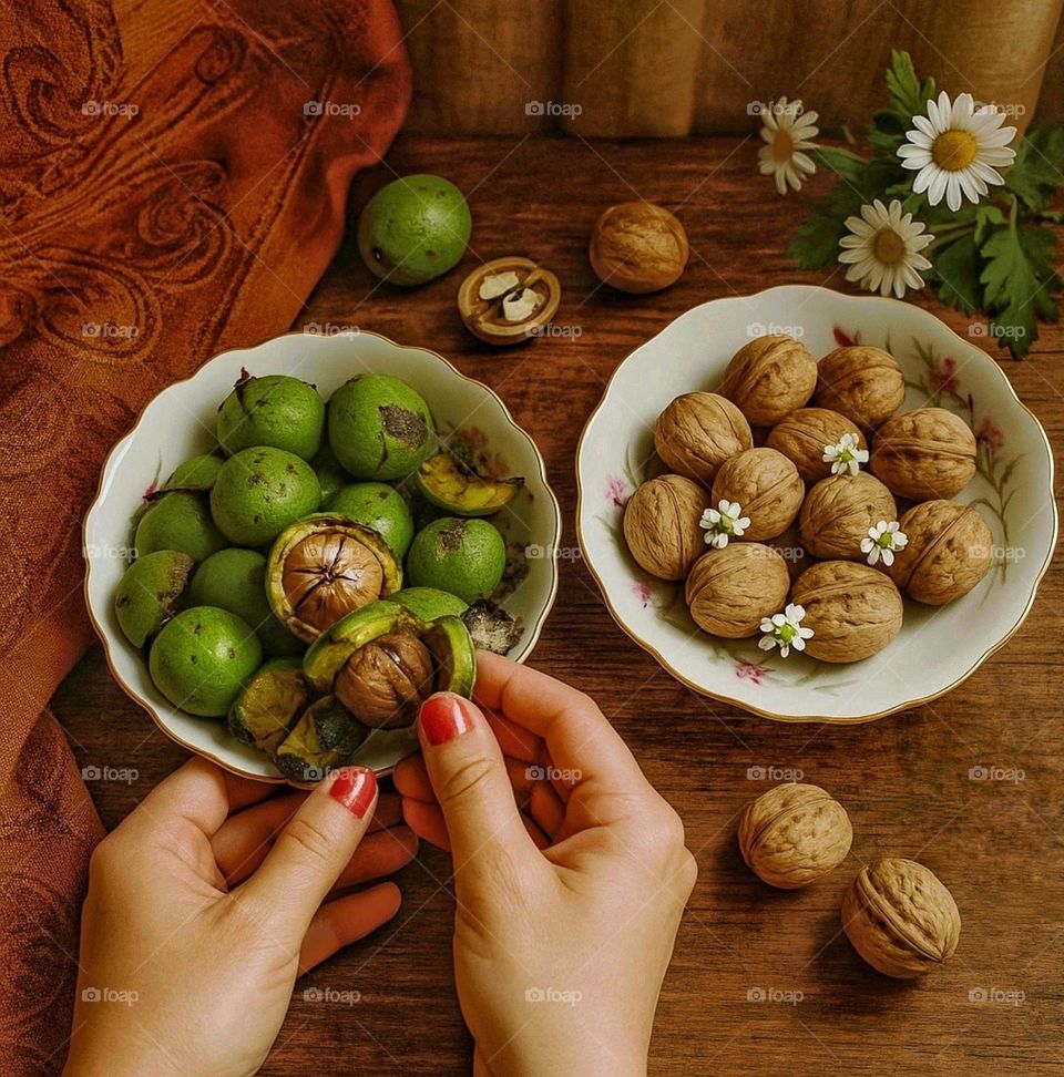 With love, she is peeling the walnuts one by one, as if each kernel is a gift from nature. For her loved ones.So that the taste of life becomes sweeter when they share it together.