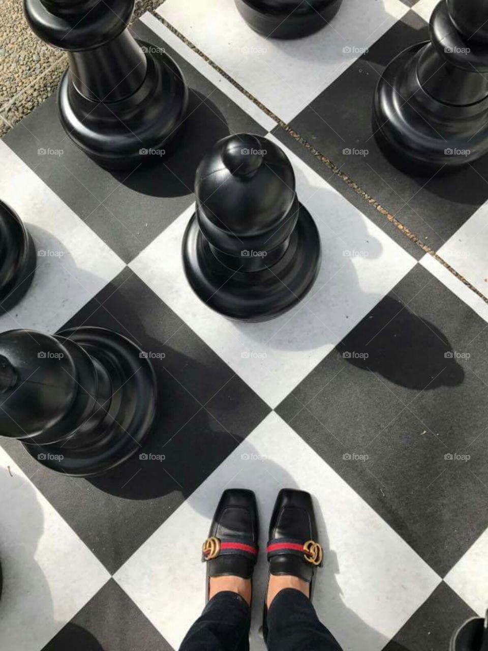 Black and White Chessmat