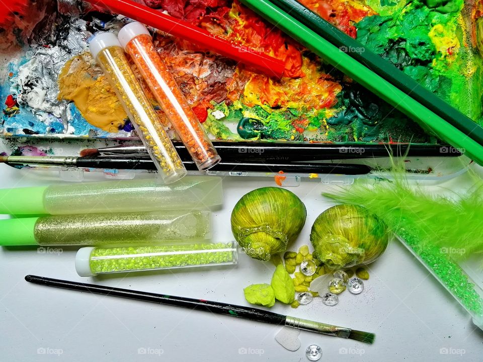 colorful tools of creativity