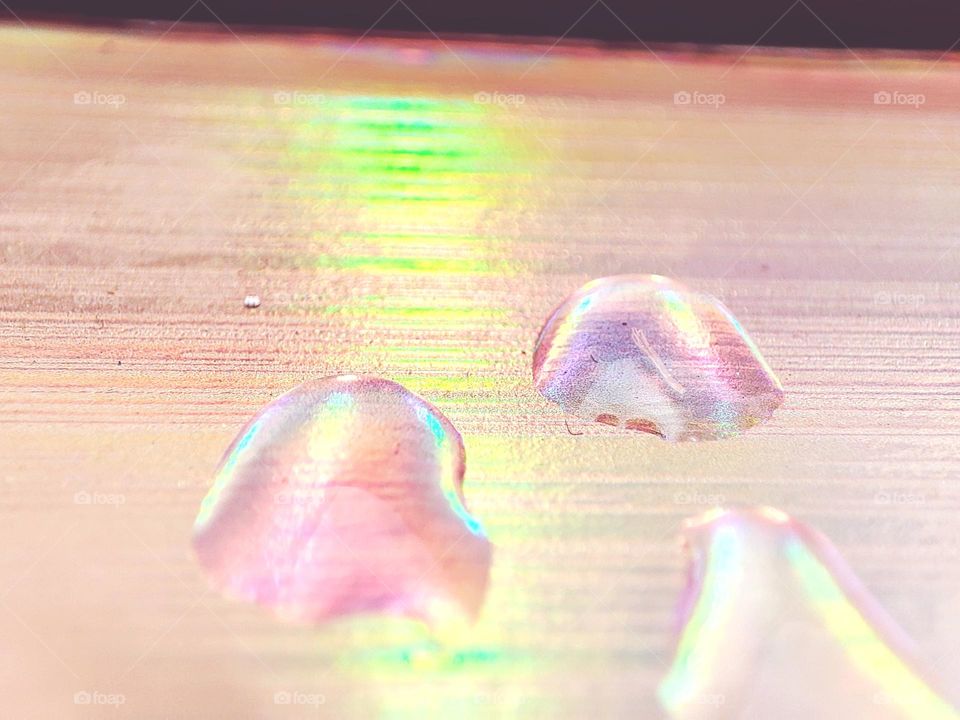 Droplets on a background