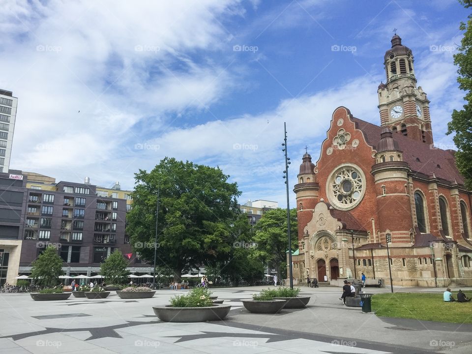 St Johannes church in Malmö Sweden at Triangeln.