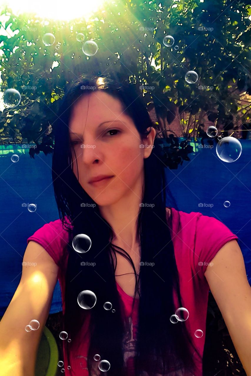 Just me and soap bubbles in the sun