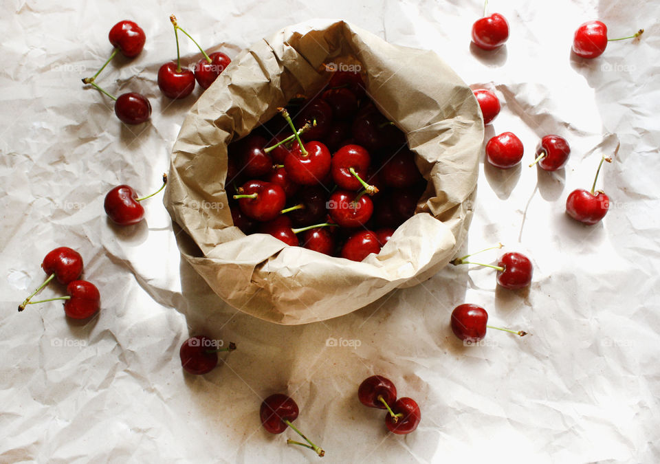 Cherries in a paper bag 3