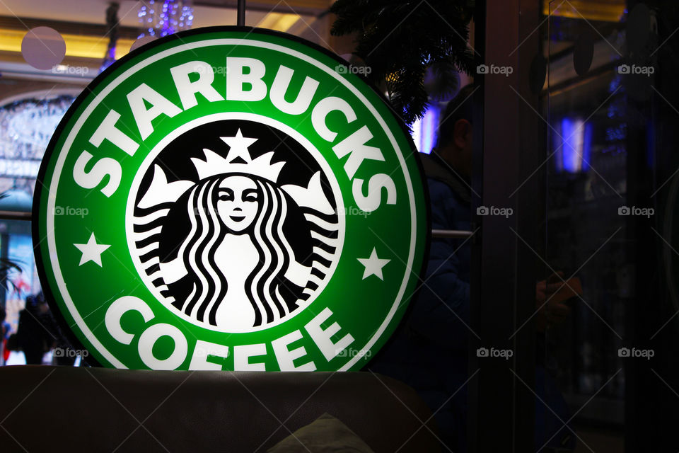 Starbucks coffee sign