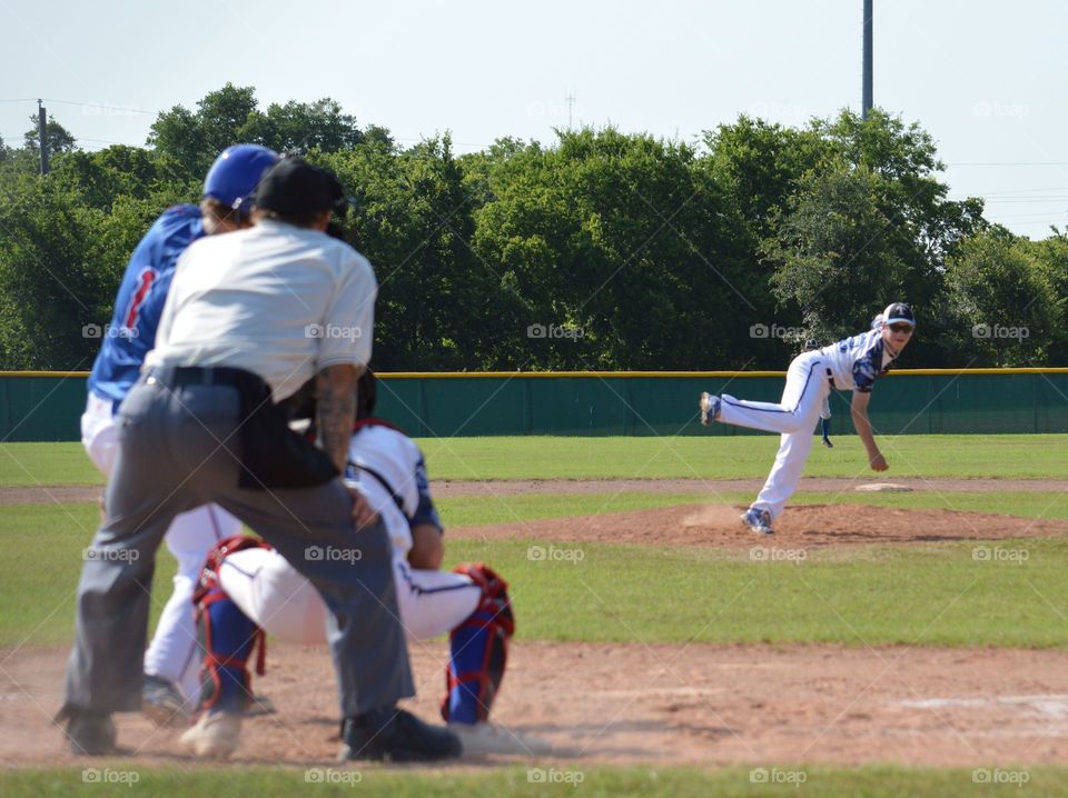 Youth baseball pitcher in a Texas tournament. 