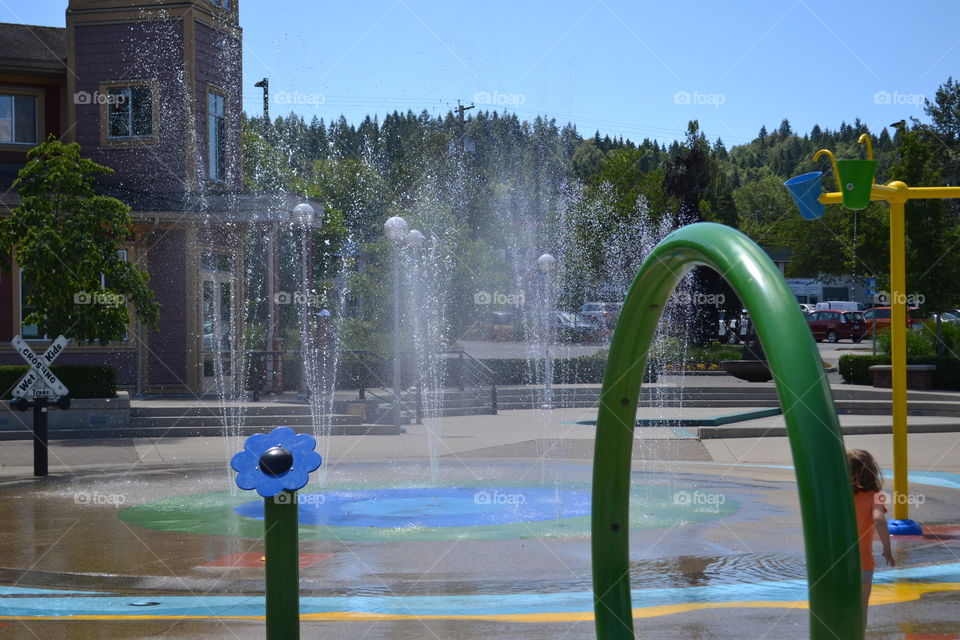 Children's waterpark outdoors 