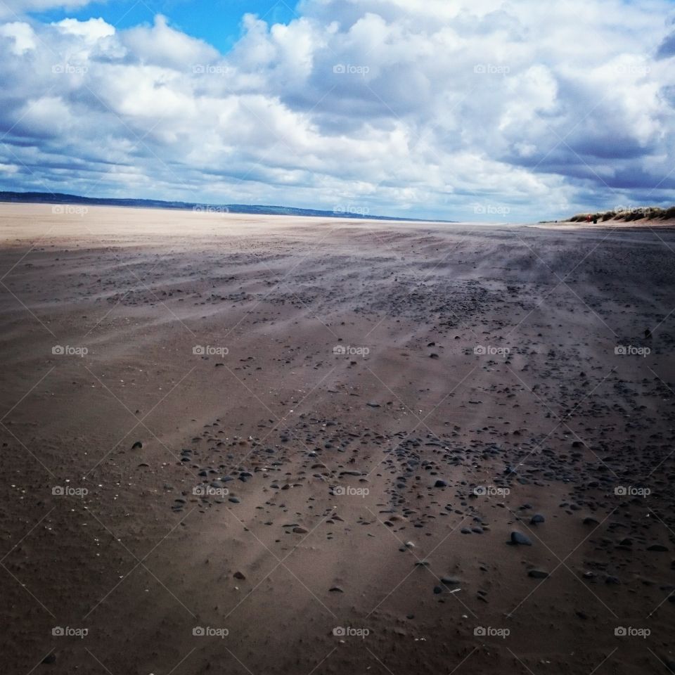 sandstorm . windy day on the beach. 