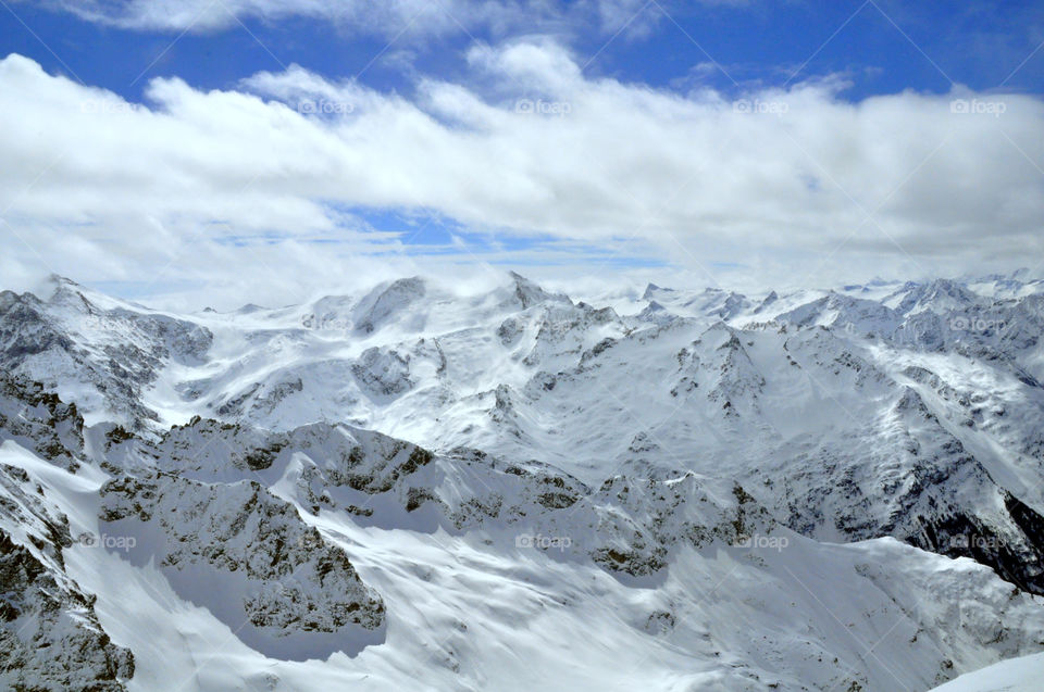 Snowy Alps mountain @ Mount Titlis, Switzerland