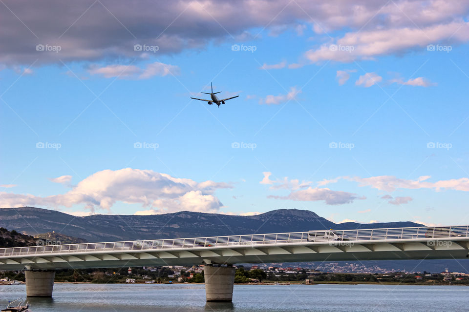 A flight over a bridge