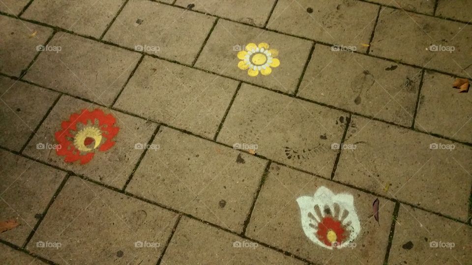 Mainstrasse sidewalk art