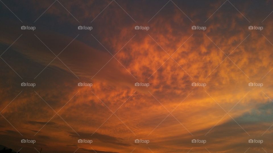 red clouds sunset
