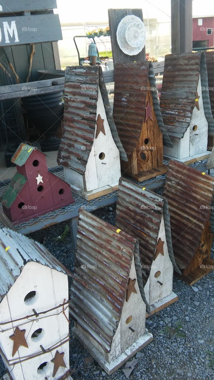 birdhouses old country Gerry gardening country