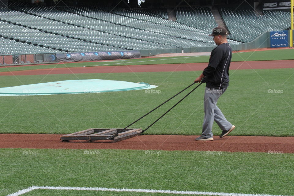 Baseball field maintenance