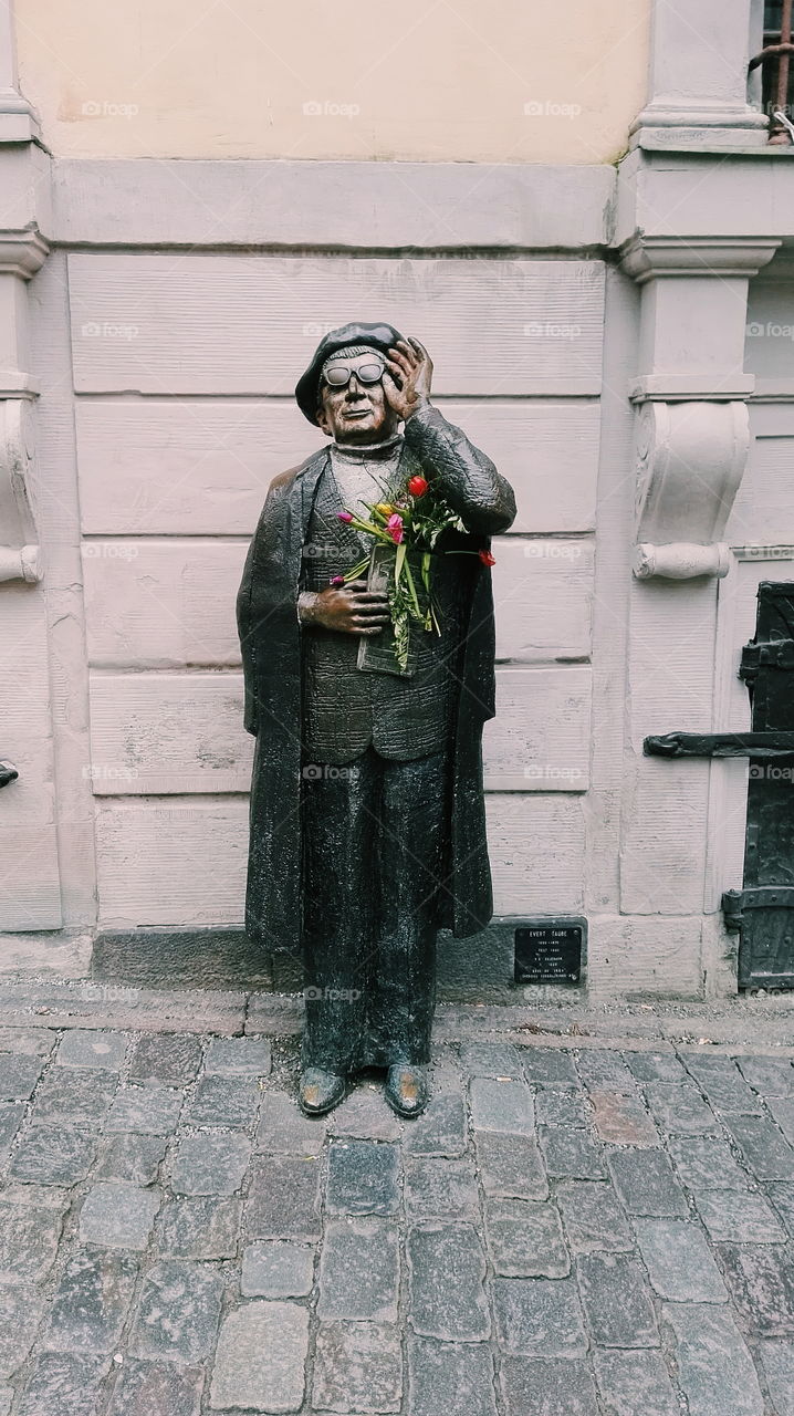 Quaint statue in Gamla Stan, Stockholm old Town, Sweden