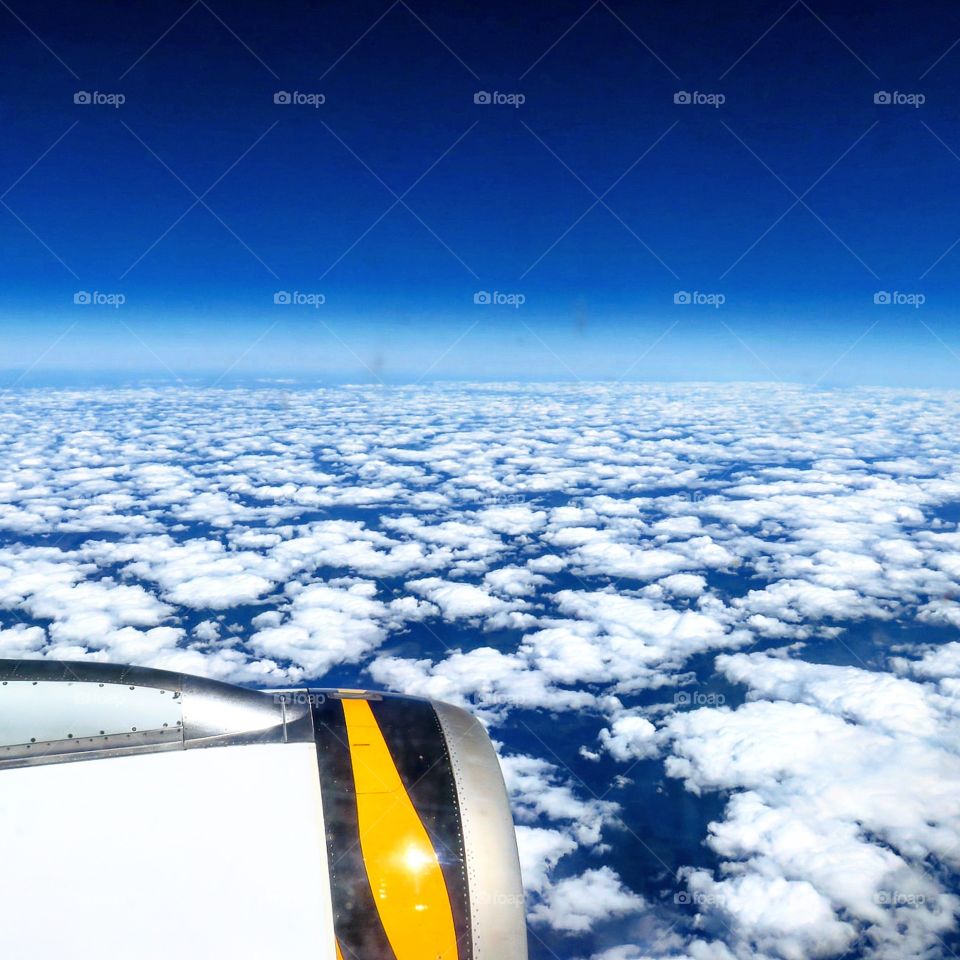 Flying over the clouds