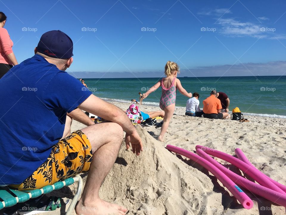 Family fun at the beach