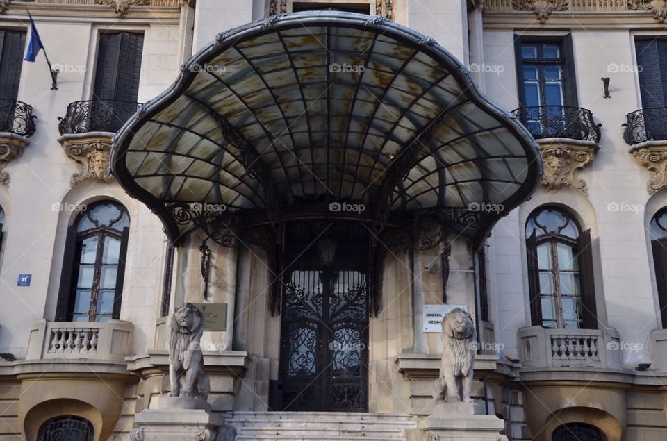 Entrance of the George Enescu Museum,Bucharest