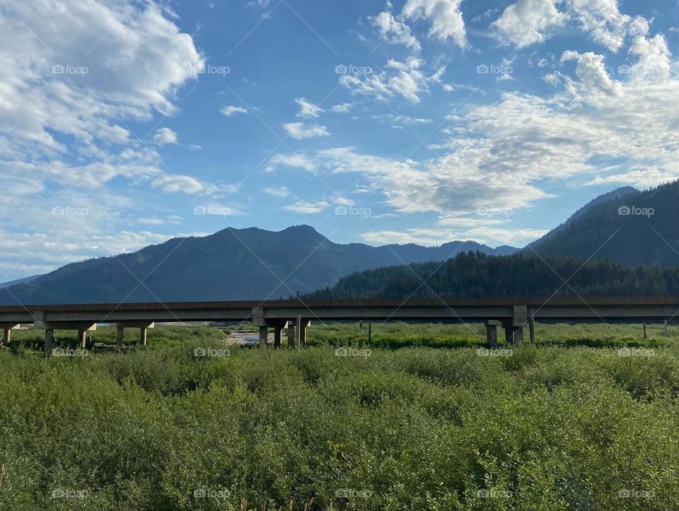Grassland valley in the mountains
