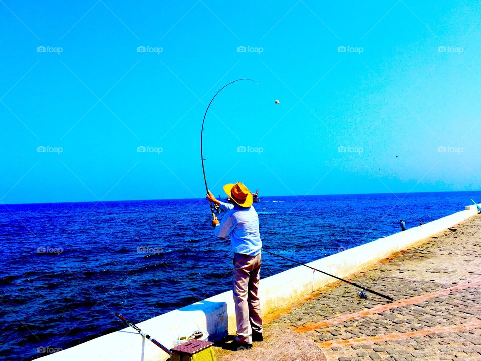 Sky fisherman