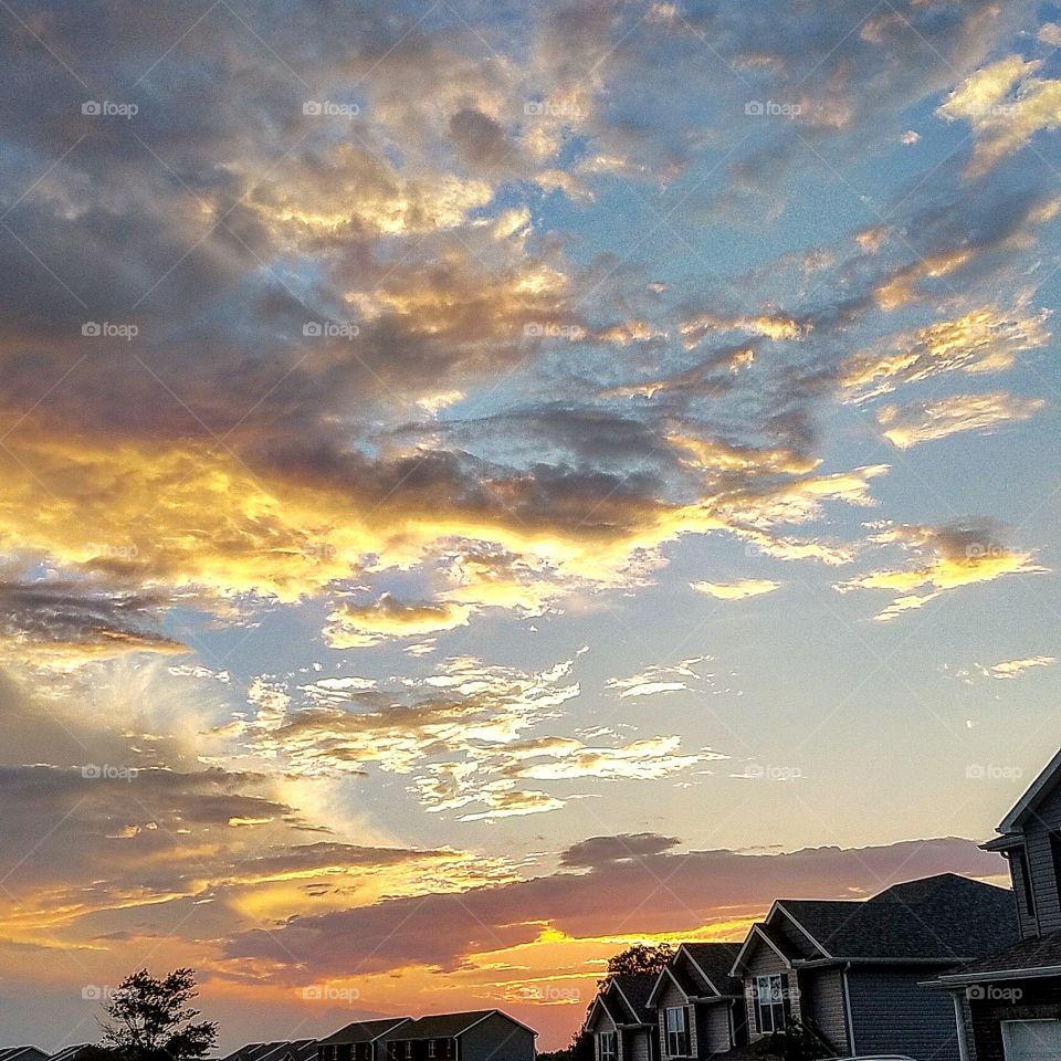 An evening sky.
