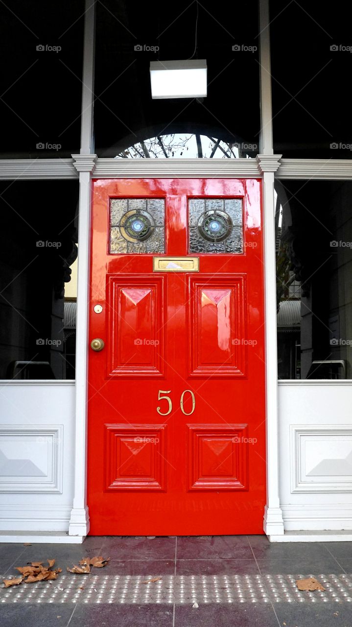 No. 50 Bright red door