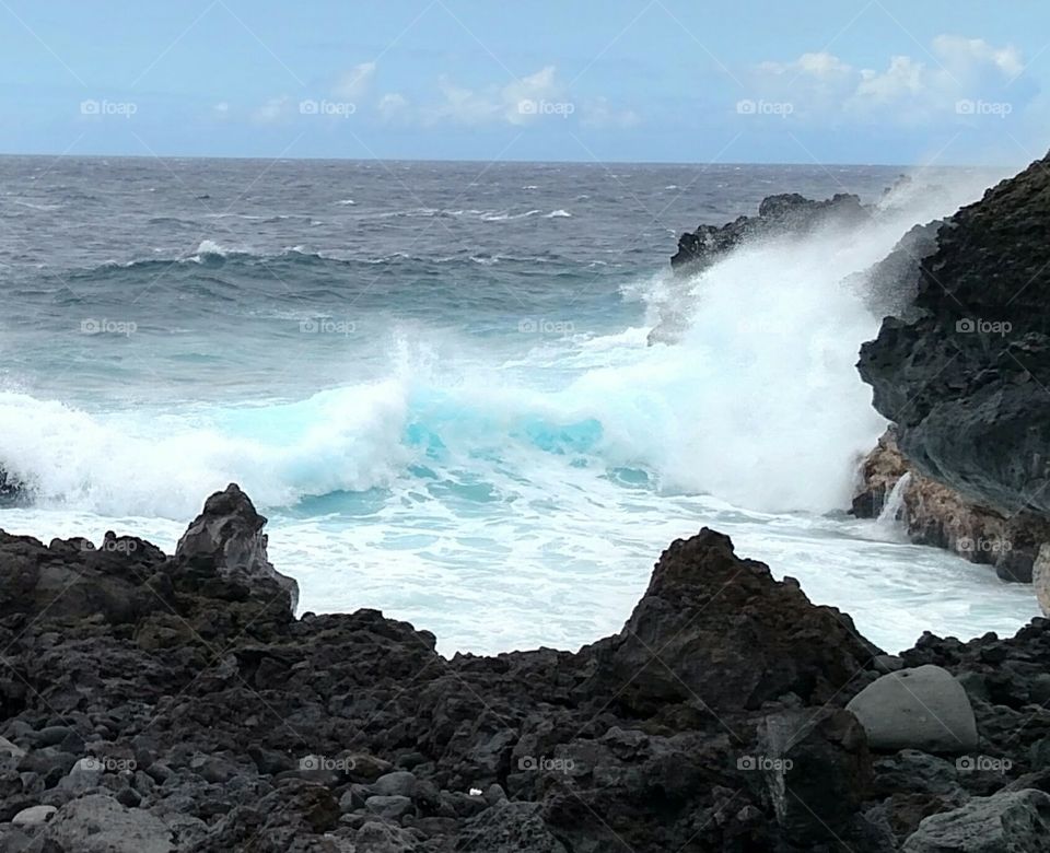 Turquoise Blue Splash