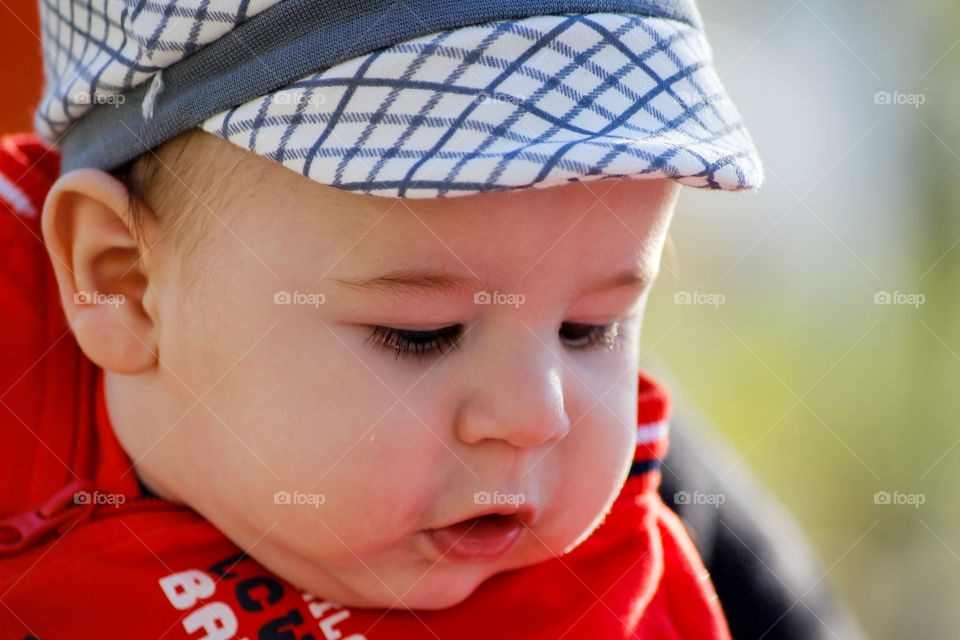 Close-up of a chubby baby