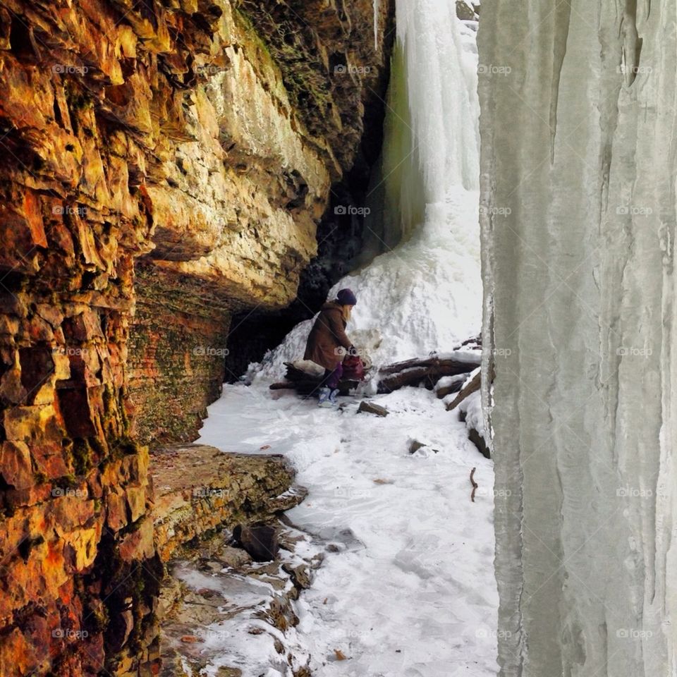 Inside Ice Falls