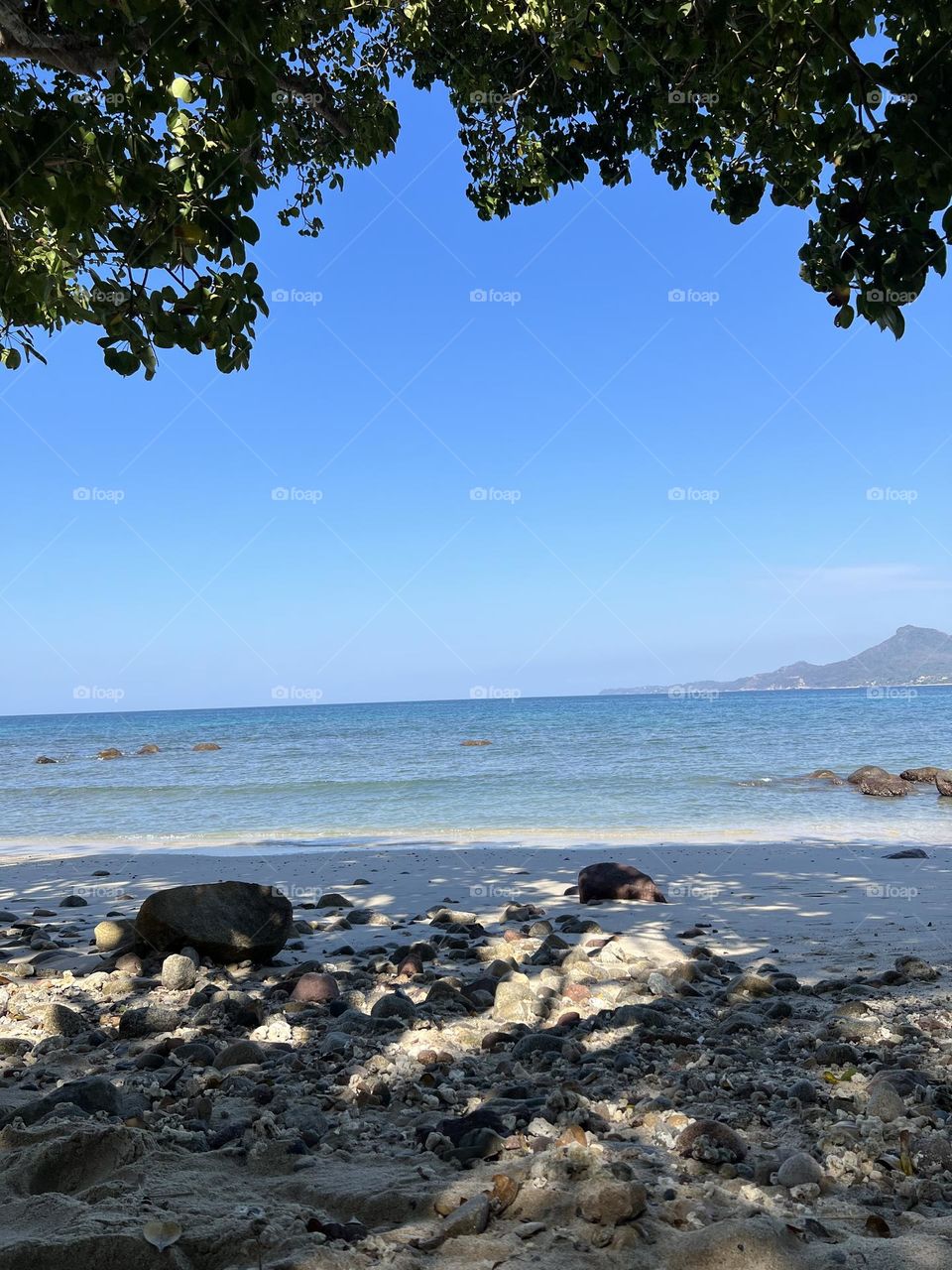 Paisaje en la playa