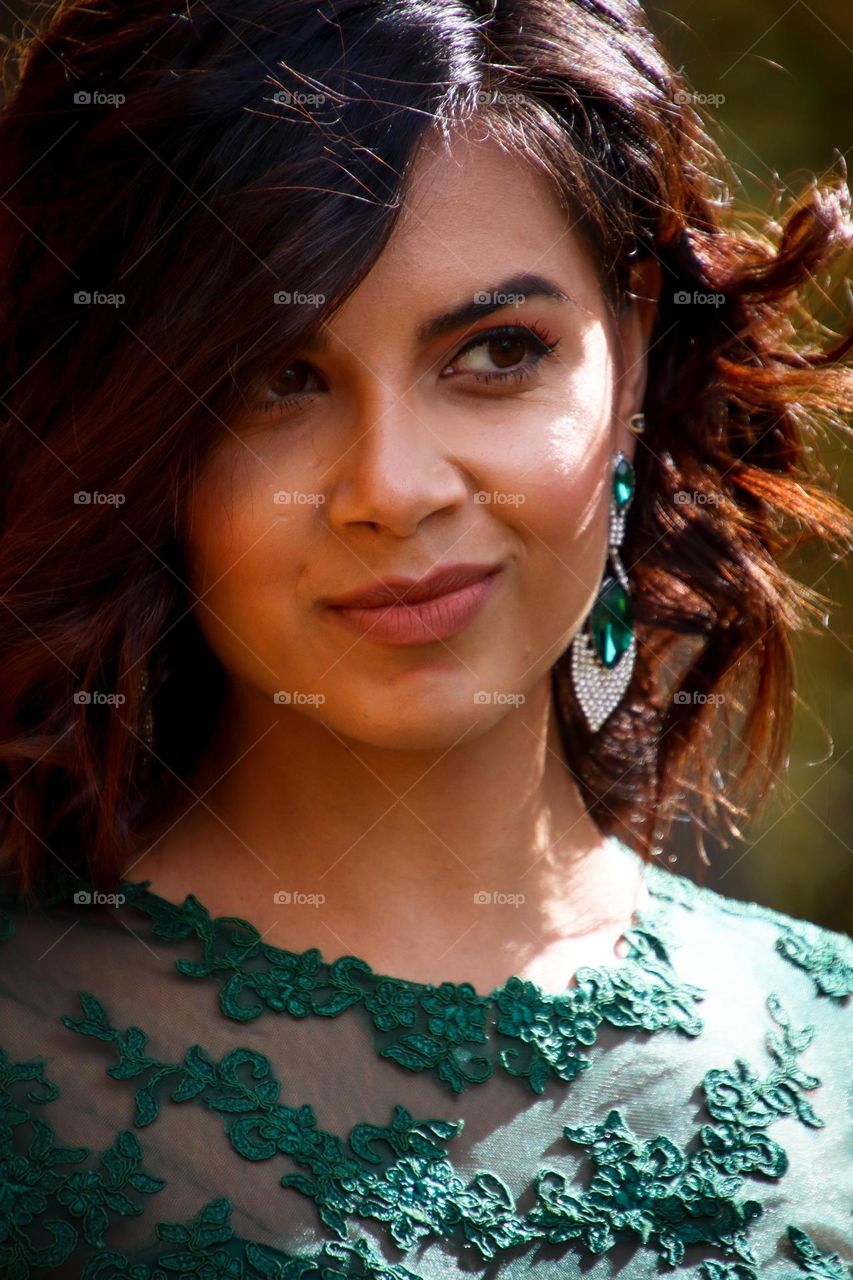 Afghani woman in green