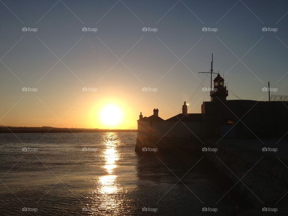 Lighthouse at sunset