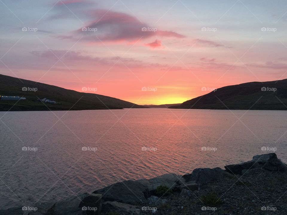 Sunset in Shetland 