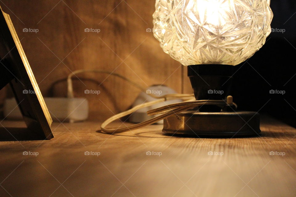 table lamp atmosphere in low light