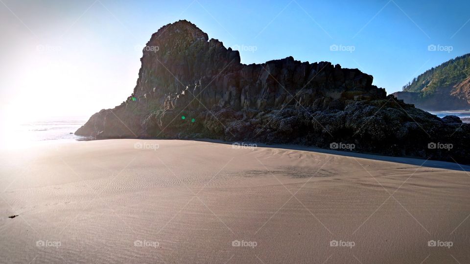 Rocks in tide